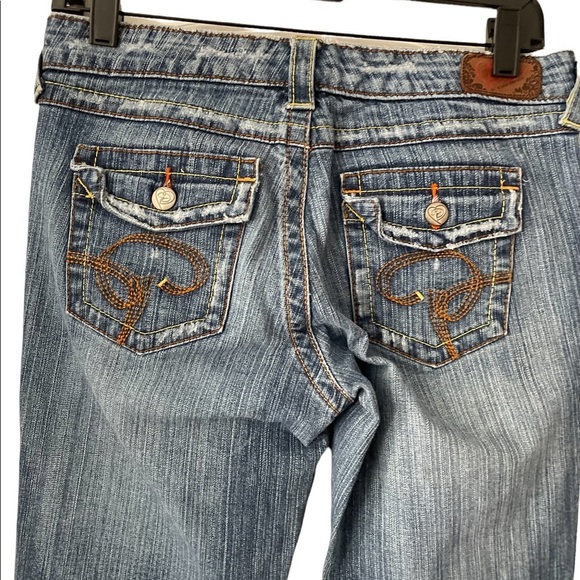 Old School Princy by Jessica Simpson Twisted Low rise Flare Jeans size 5 - Picture 4 of 6